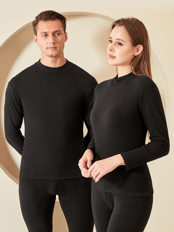 Soft Mid-Low Neck Stretch Couple Base Thermal Sets
