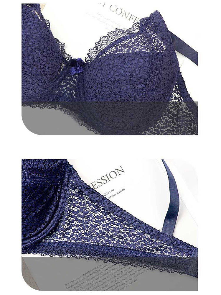Women's Romantic Cutout U-back Underwire Bra