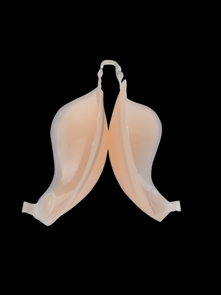 Push Up Invisible Backless Silicone Underwire Bra with Halterneck Strap