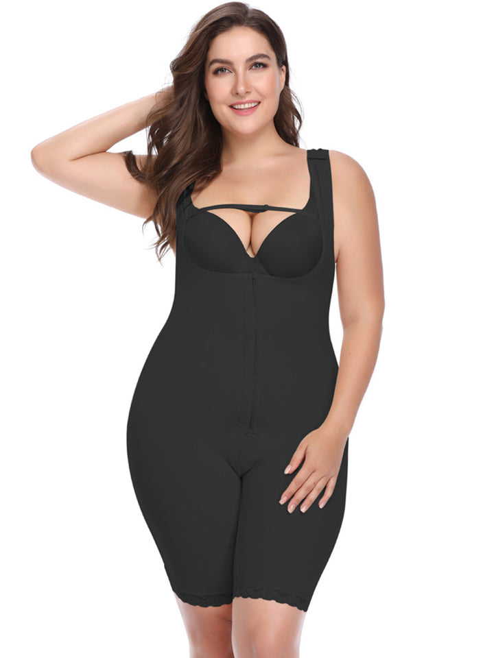 Women Back Support Tummy Control Open Bust Thigh Body Shaper