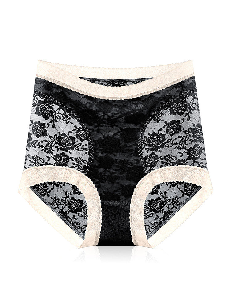 4-Pack Womens Sexy High Waisted Lace Brief