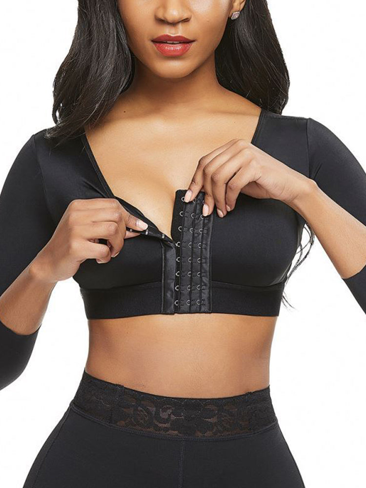 Women's Front Closure Arm Shaper Yoga Slim Fit Gym Athletic Tank Top