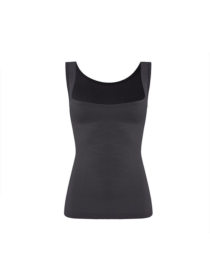 Womens Tummy Control Open Bust Body Shaper Tank Top Invisible Shapewear