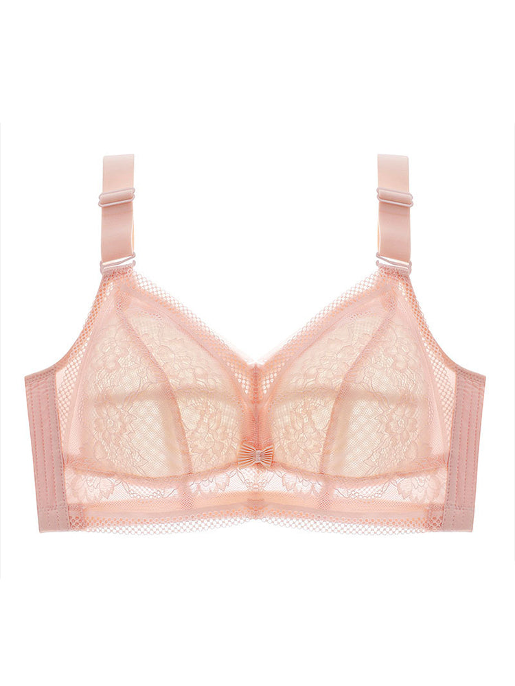 Lace Ultra-thin Wireless Minimizer Bras