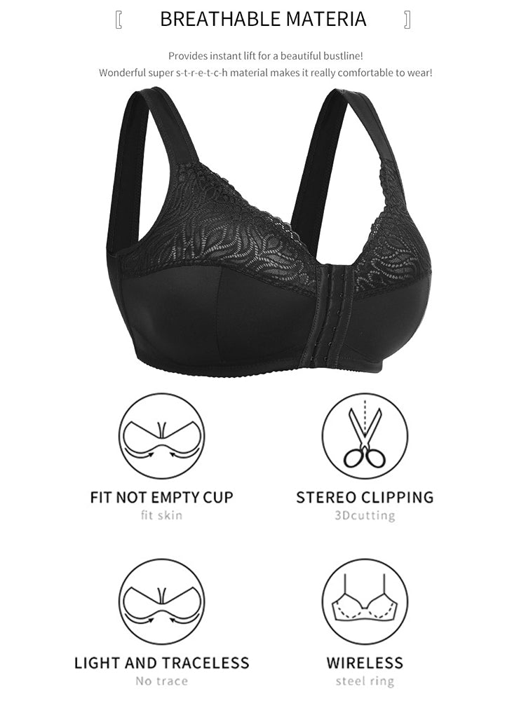 Vest Shaper Side Support Front Closure Bras
