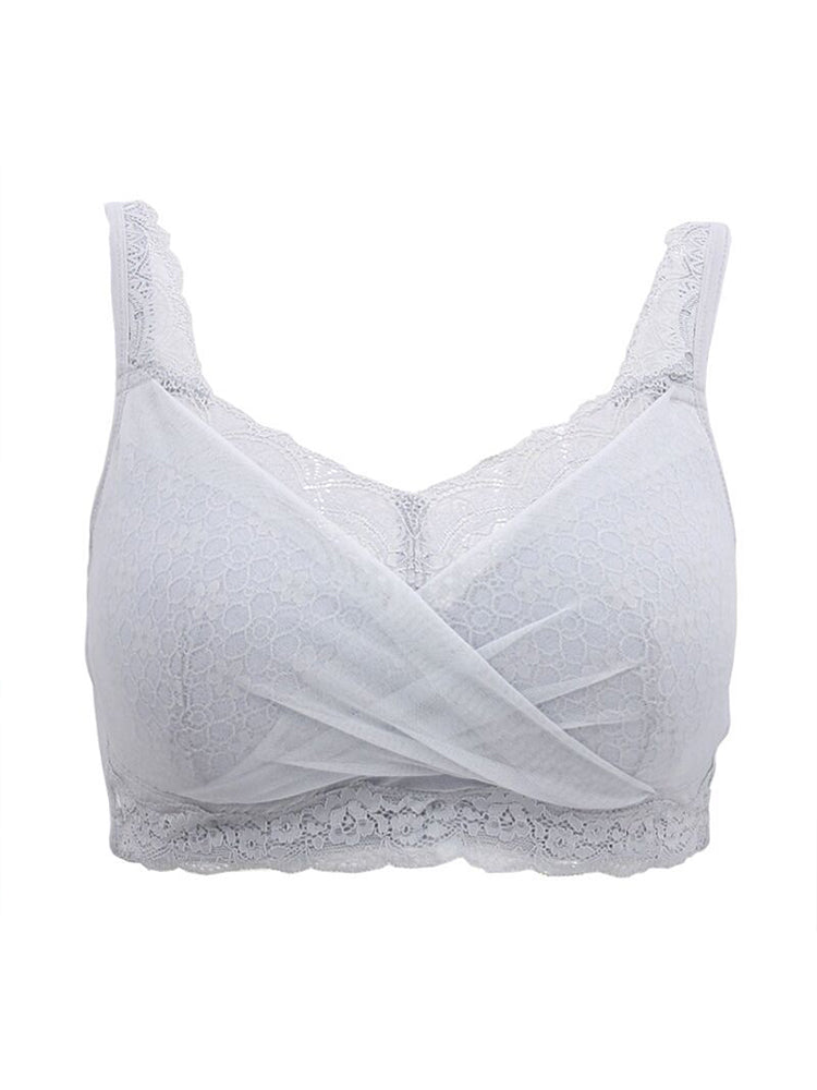 Comfort Lace Wireless Full Figure Bandeau Bra