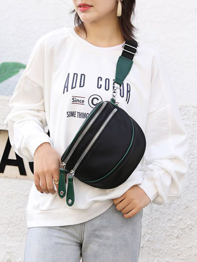 Crossbody Zippered Waterproof Saddle Bag
