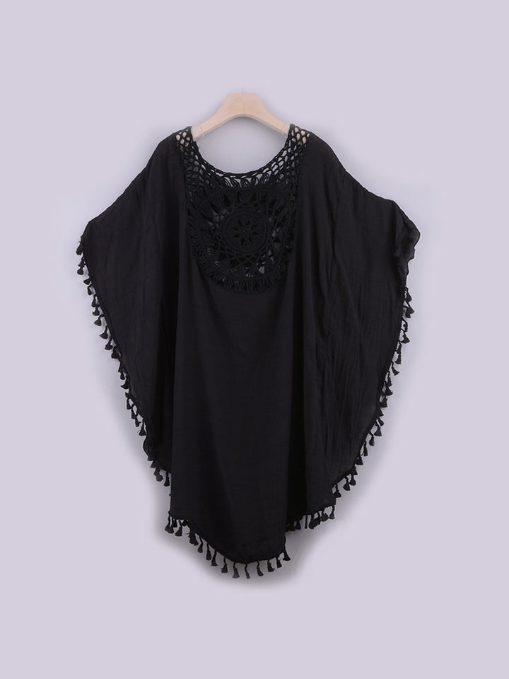 Women's Hollow Out Tassel Bathing Suit Bikini Stylish Beach Cover ups