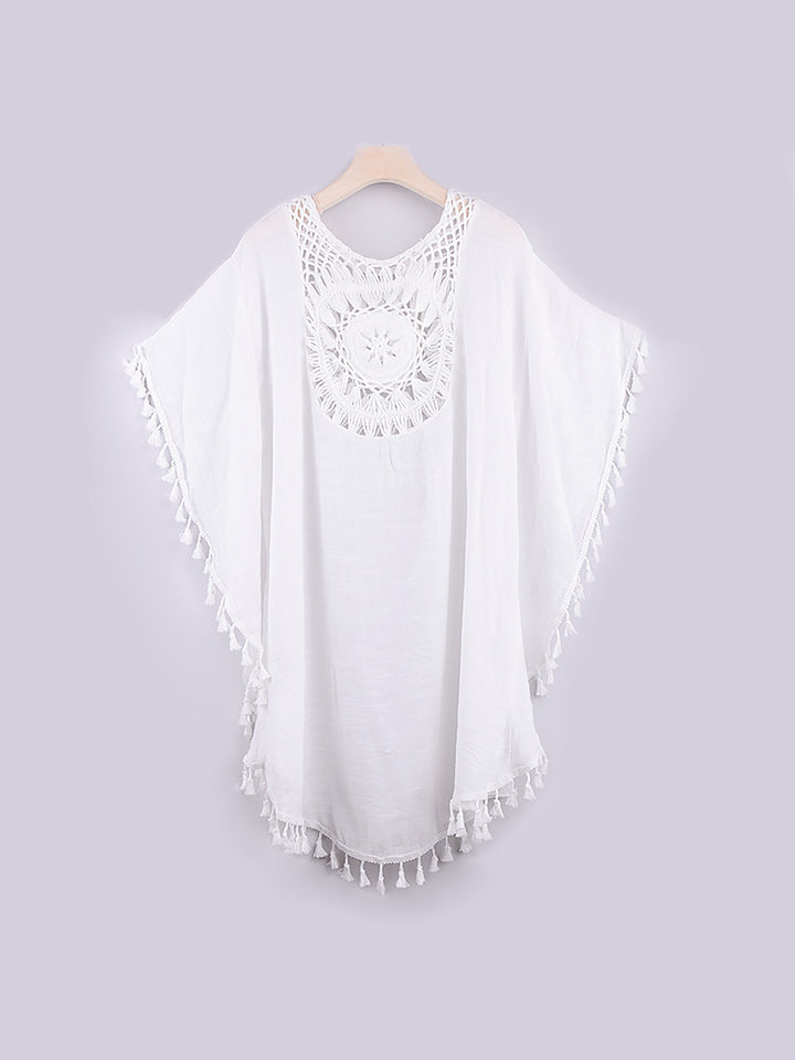 Women's Hollow Out Tassel Bathing Suit Bikini Stylish Beach Cover ups
