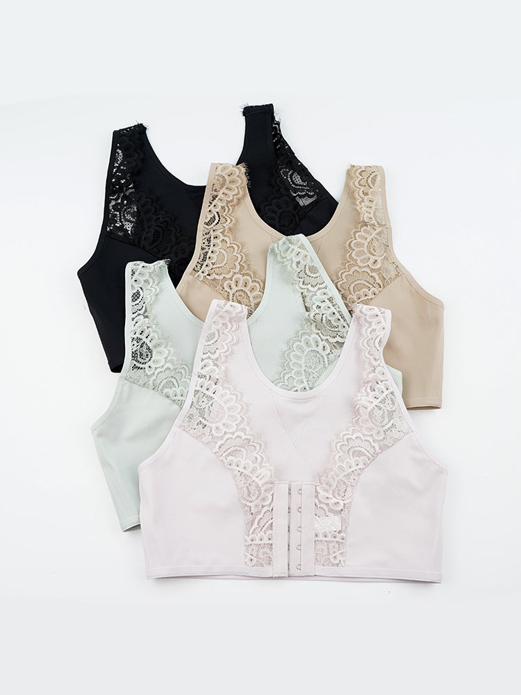 French Lace Push up Front Closure Bra
