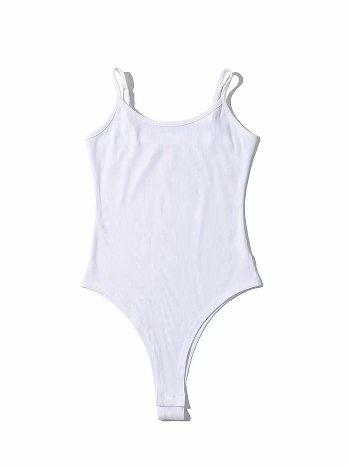 Suspenders Slim Scoop Neck Bodysuit