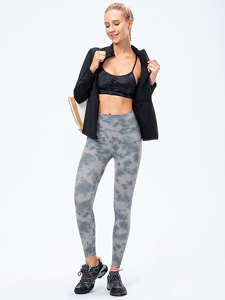 Zip Closure Athletic Slim Quick Dry Running Tops