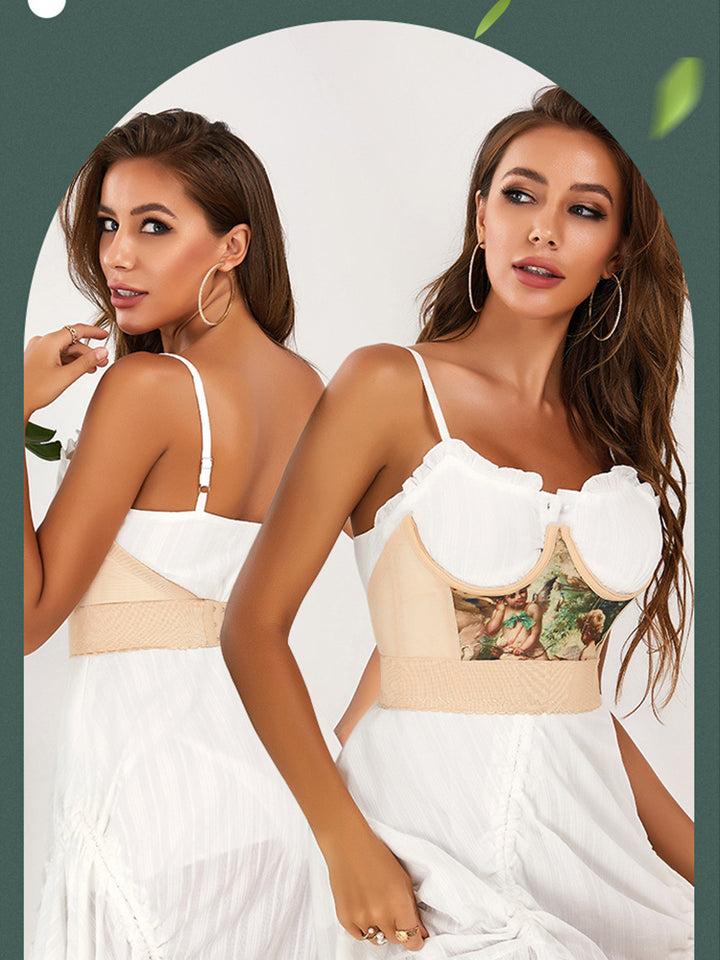 Retro Style Short Bone Waist Support Body Shaper Girdle