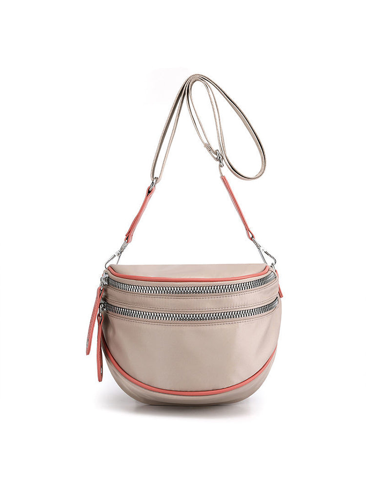 Crossbody Zippered Waterproof Saddle Bag