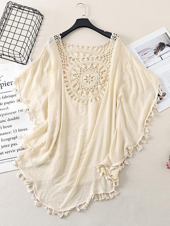 Women's Hollow Out Tassel Bathing Suit Bikini Stylish Beach Cover ups