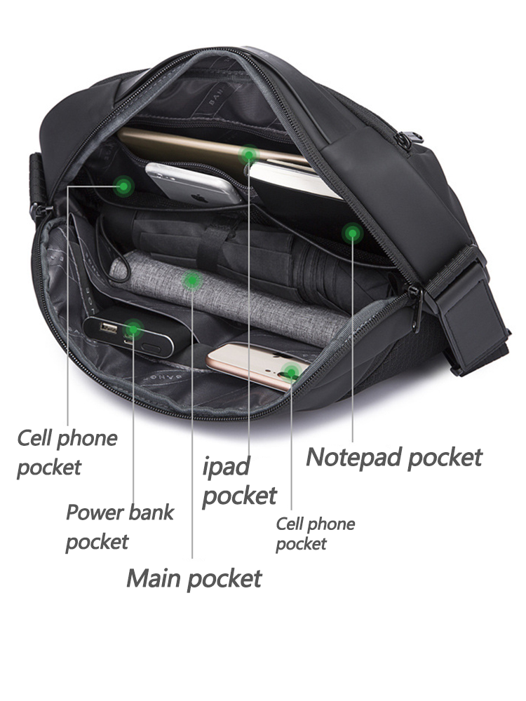 Large Capacity Waterproof Neutral Crossbody Bags