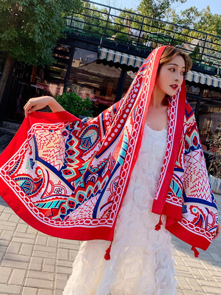 Multi Print Beach Sun Protection Cover Beach Towel