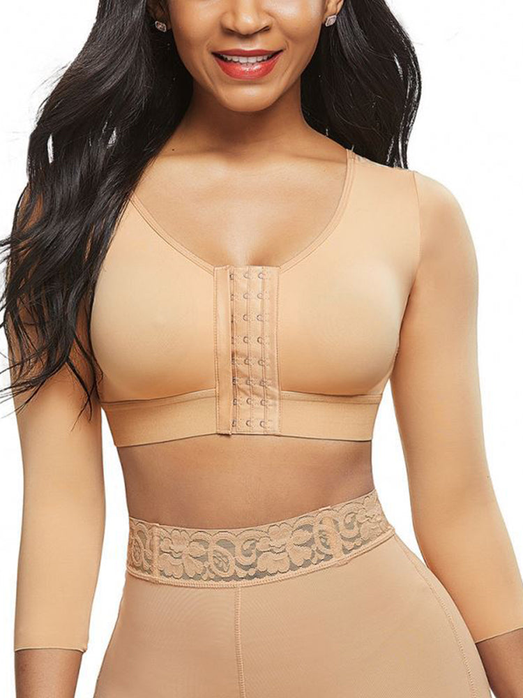 Women's Front Closure Arm Shaper Yoga Slim Fit Gym Athletic Tank Top