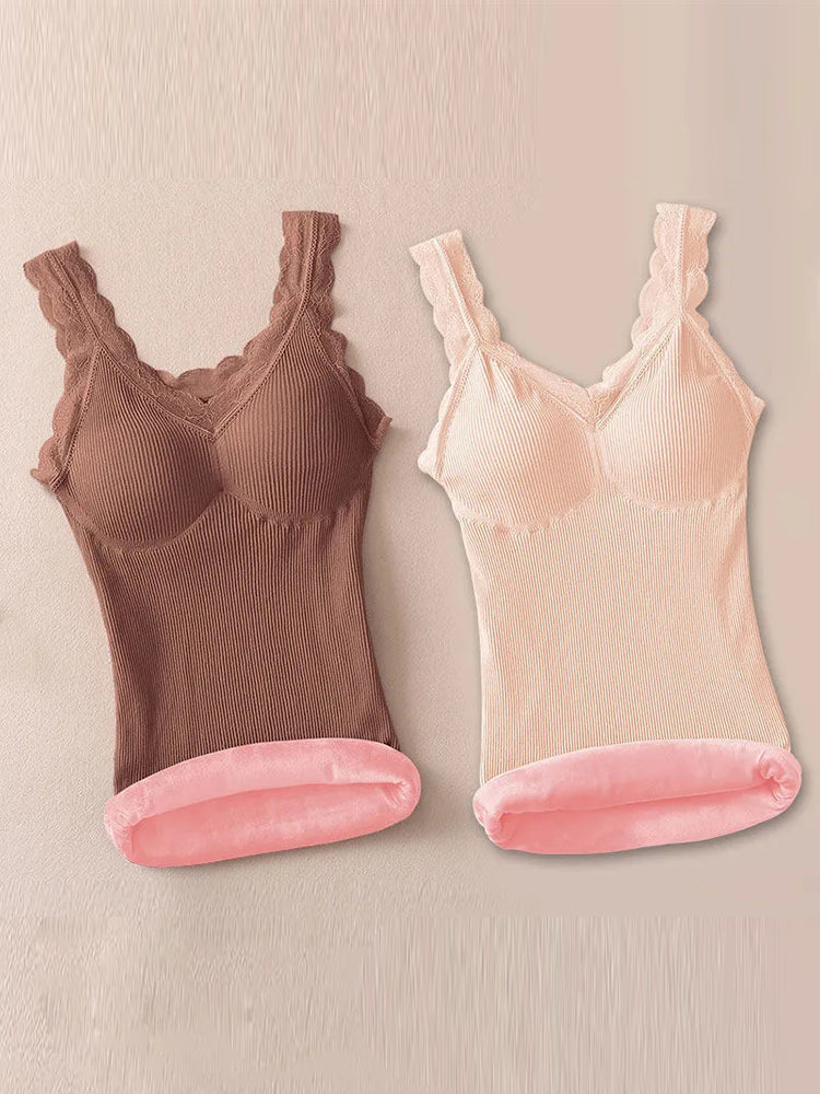 Women's Thermal Fleece Underwear Tank Tops