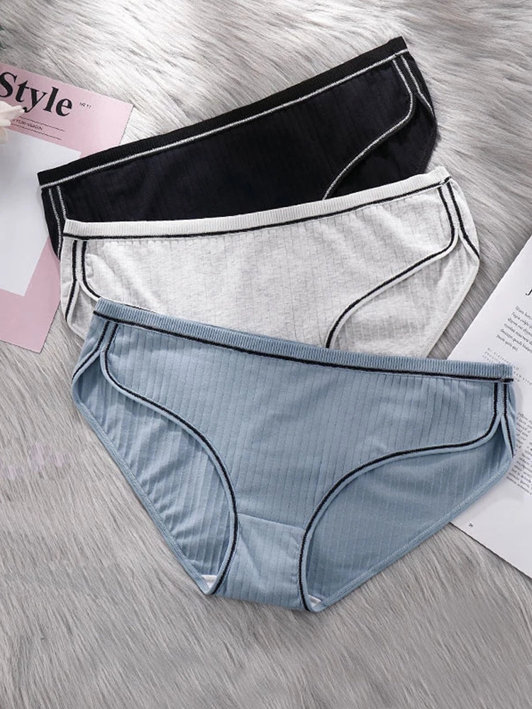 3-pack Seamless Plus Size Soft Cotton Female Briefs