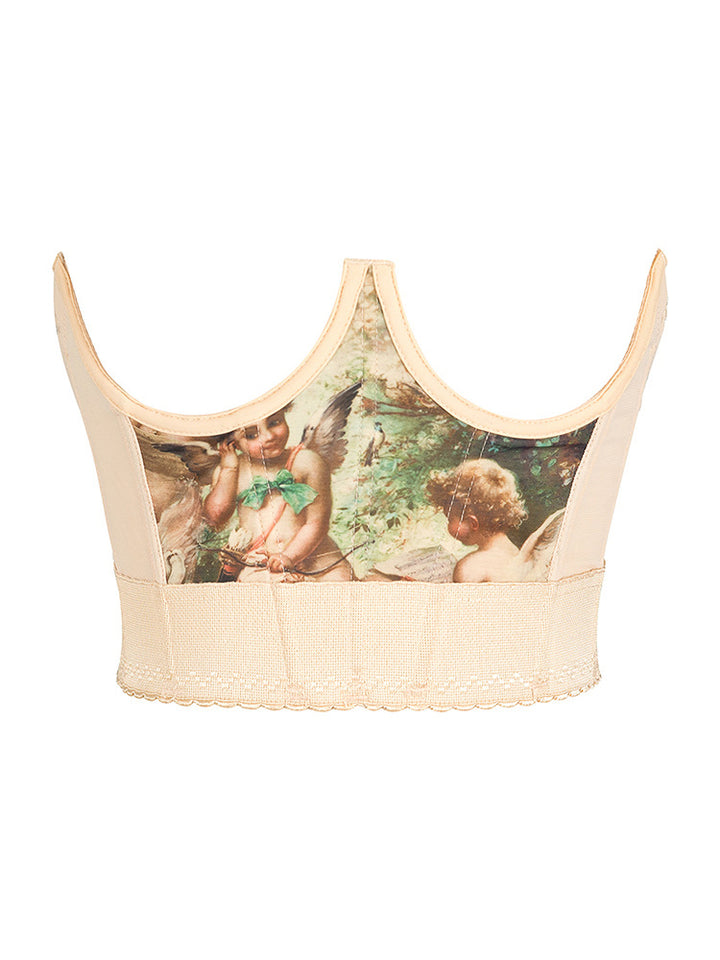 Retro Style Short Bone Waist Support Body Shaper Girdle