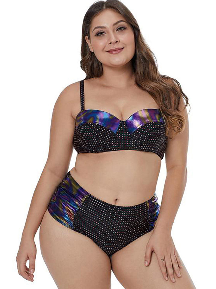 Women's Two Piece Plus Size Polka Dot Bikini