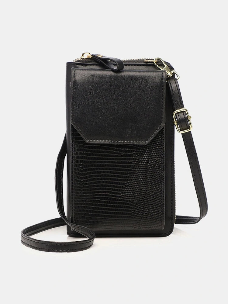 Women's Casual Multi-function Phone PU Crossbody Bag