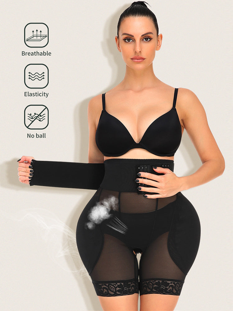 Breathable Mesh Adjustable Tight Waist Trainer Padded Butt Enhancer Shapewear