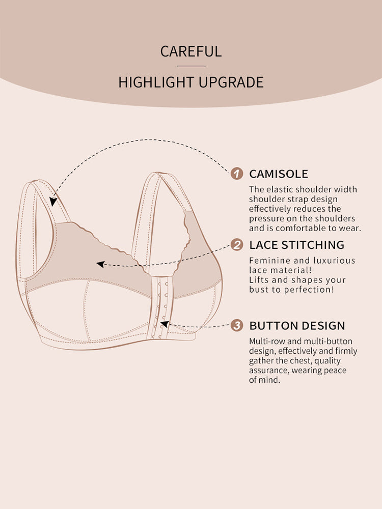 Vest Shaper Side Support Front Closure Bras