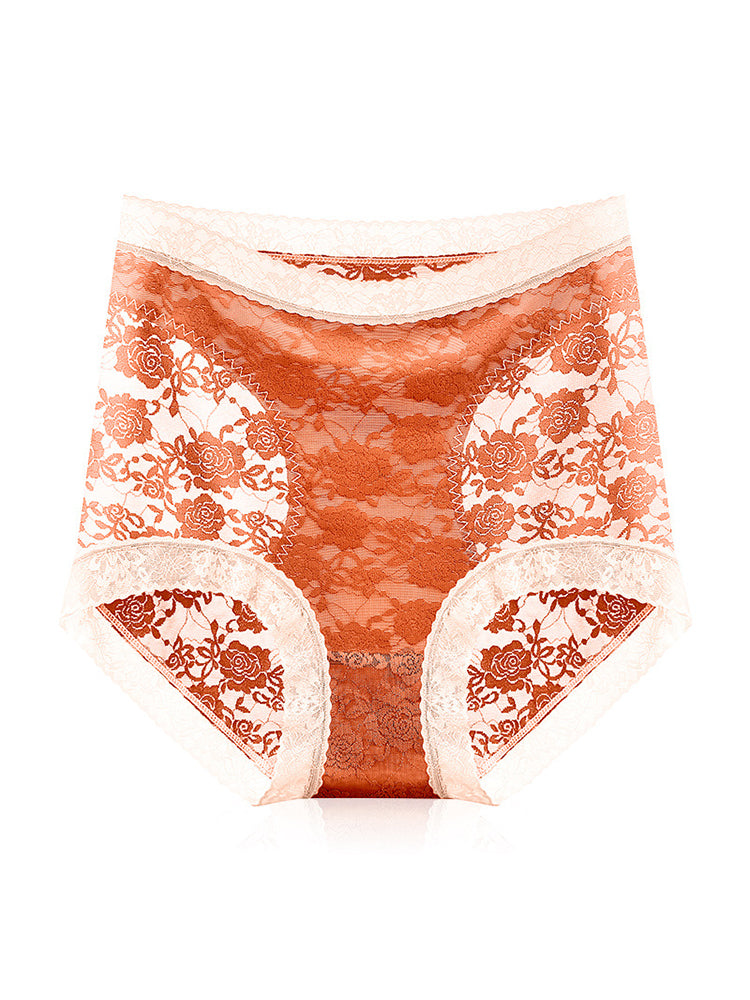 4-Pack Womens Sexy High Waisted Lace Brief