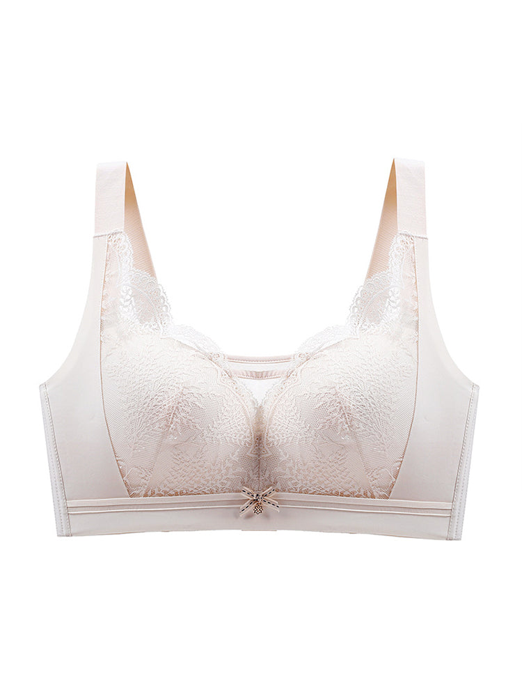Women's Wire Free Beauty Lace Full Coverage Minimizer Bras