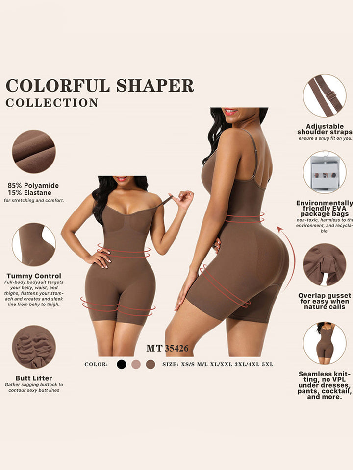 Seamless Butt Lifter Bodysuit Thigh Slimmer Shapewear