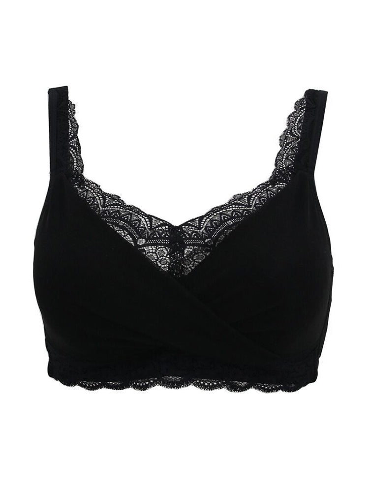 Comfort Lace Wireless Full Figure Bandeau Bra