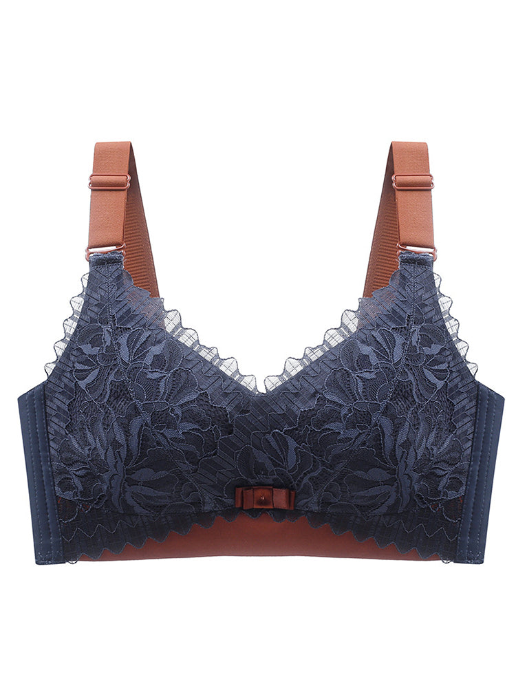 Women's Petal Lace Wire Free Minimizer Bras