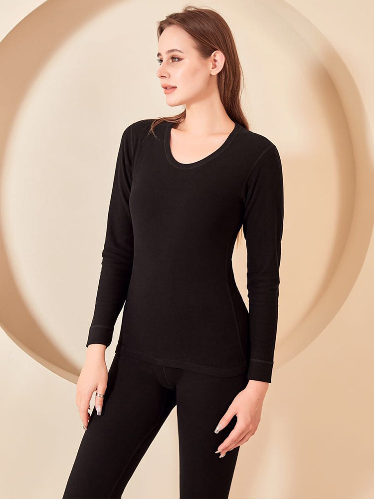 Round Neck Wool Warming Into Underwear Thermal For Couples