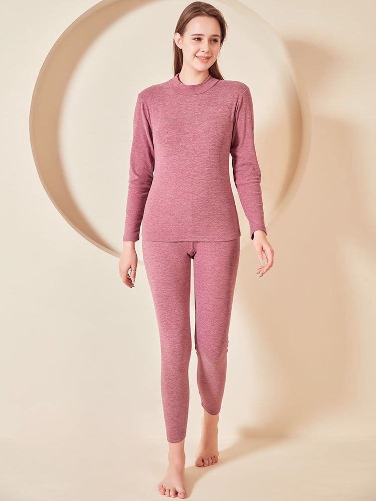 Soft Mid-Low Neck Stretch Couple Base Thermal Sets