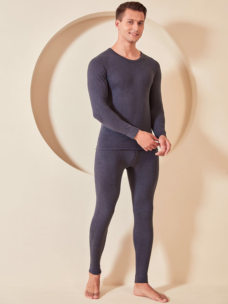 Round Neck Wool Warming Into Underwear Thermal For Couples