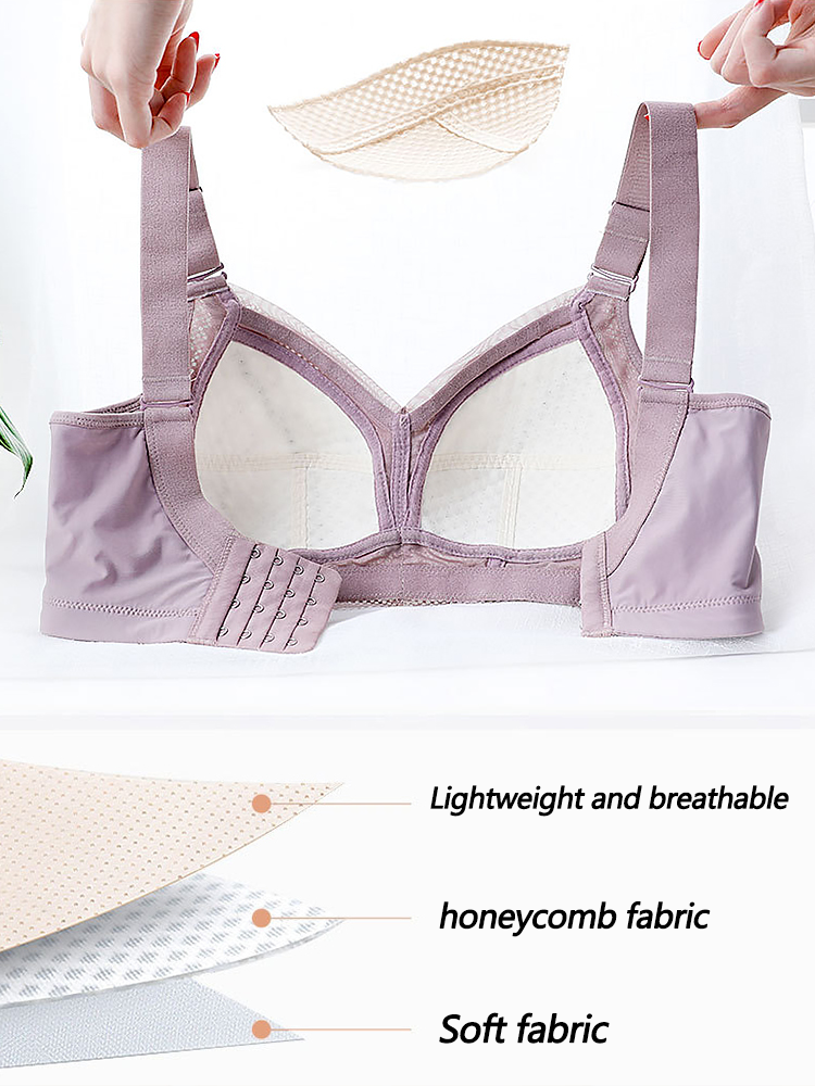 Lace Ultra-thin Wireless Minimizer Bras