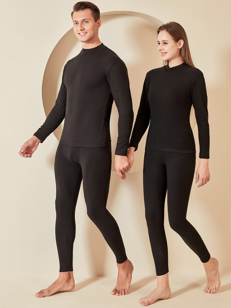 Soft Mid-Low Neck Stretch Couple Base Thermal Sets