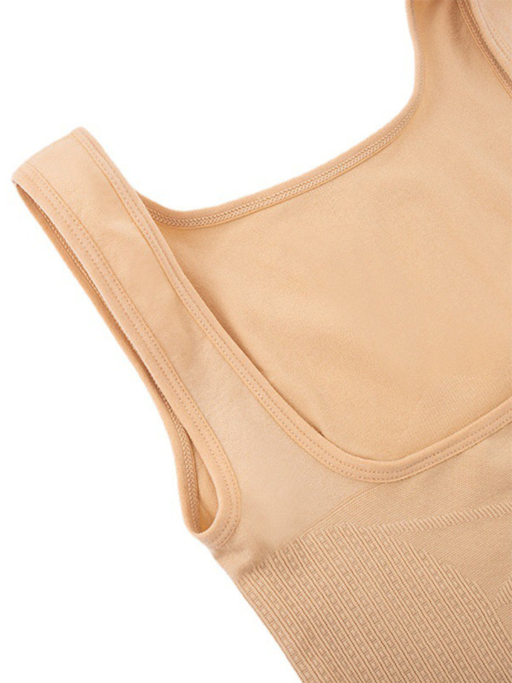 Womens Tummy Control Open Bust Body Shaper Tank Top Invisible Shapewear