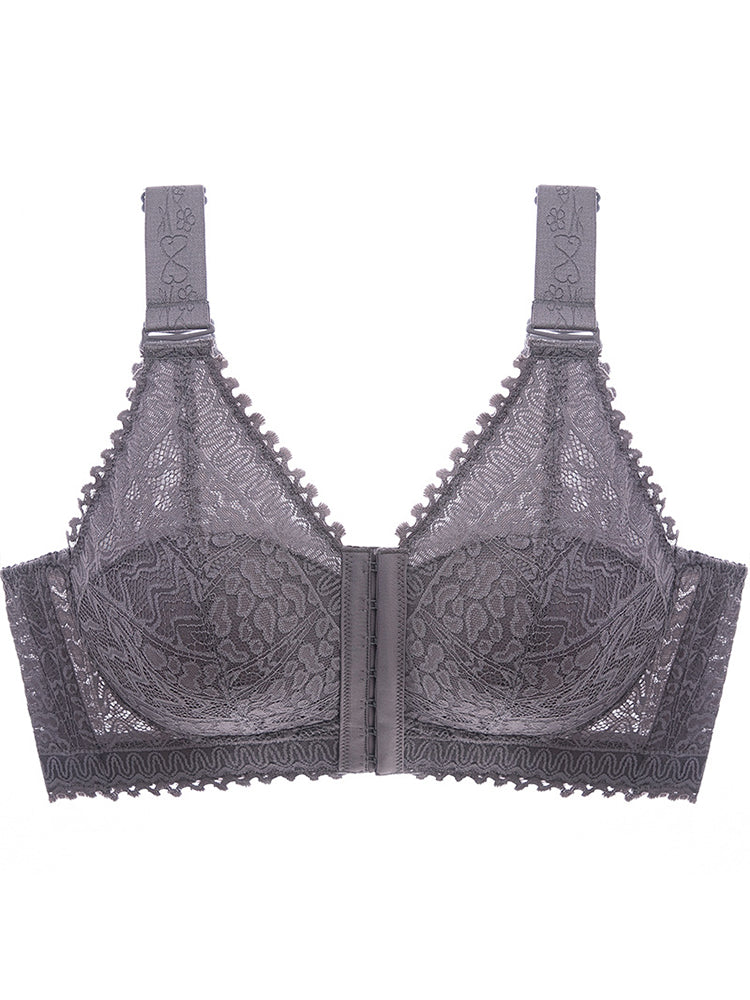 Comfort Front Closure Wire-Free Minimizer Bra and Panty Sets