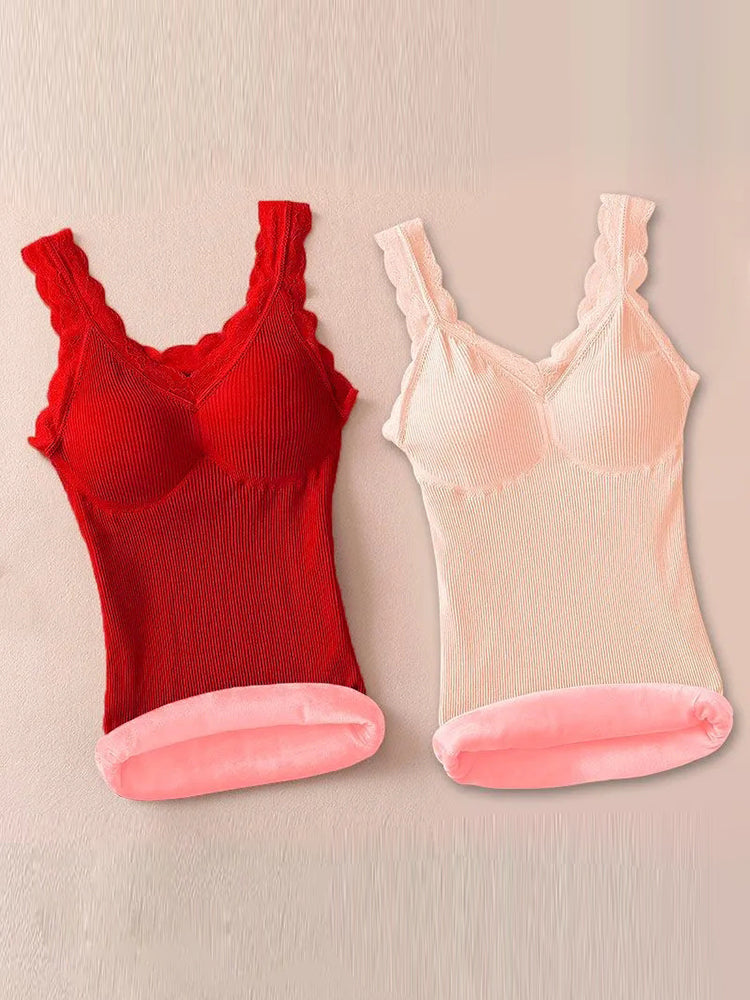 Women's Thermal Fleece Underwear Tank Tops