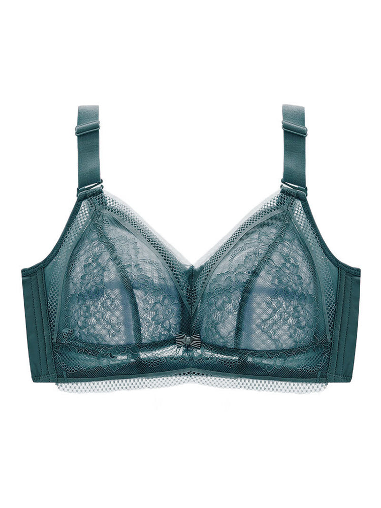Lace Ultra-thin Wireless Minimizer Bras