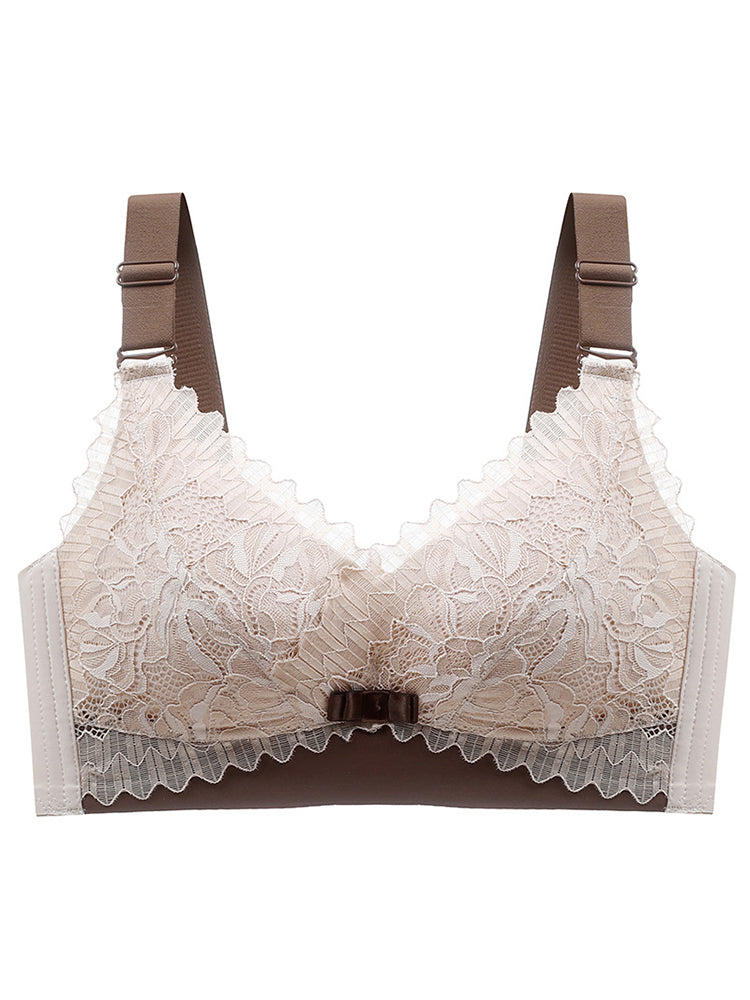 Women's Petal Lace Wire Free Minimizer Bras