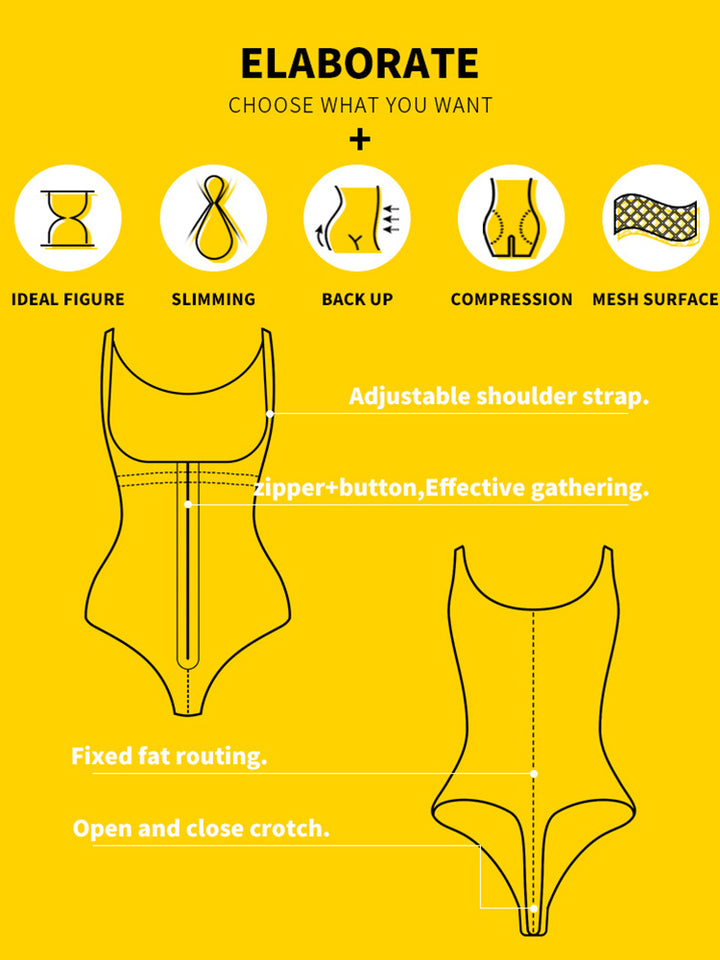 Waist Trainer Bodysuit Thong Shapewear for Women