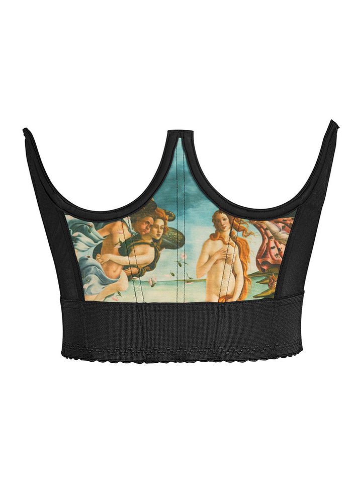 Retro Style Short Bone Waist Support Body Shaper Girdle