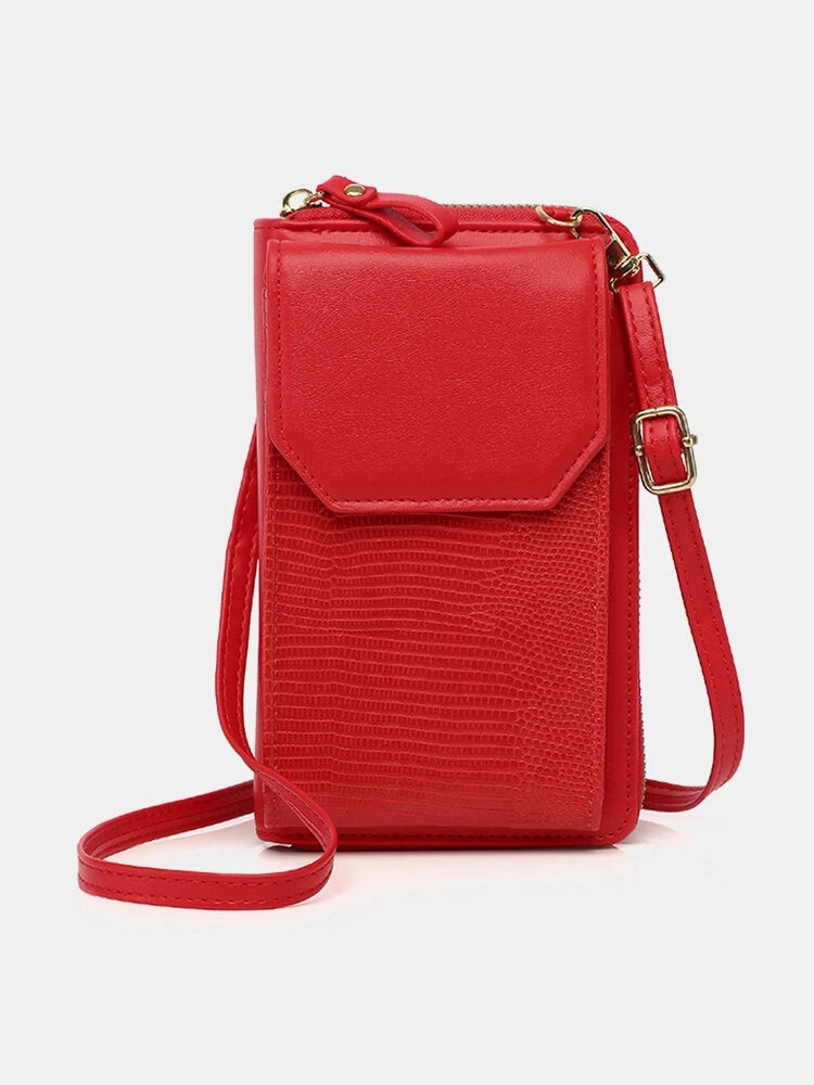 Women's Casual Multi-function Phone PU Crossbody Bag