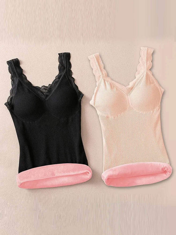 Women's Thermal Fleece Underwear Tank Tops