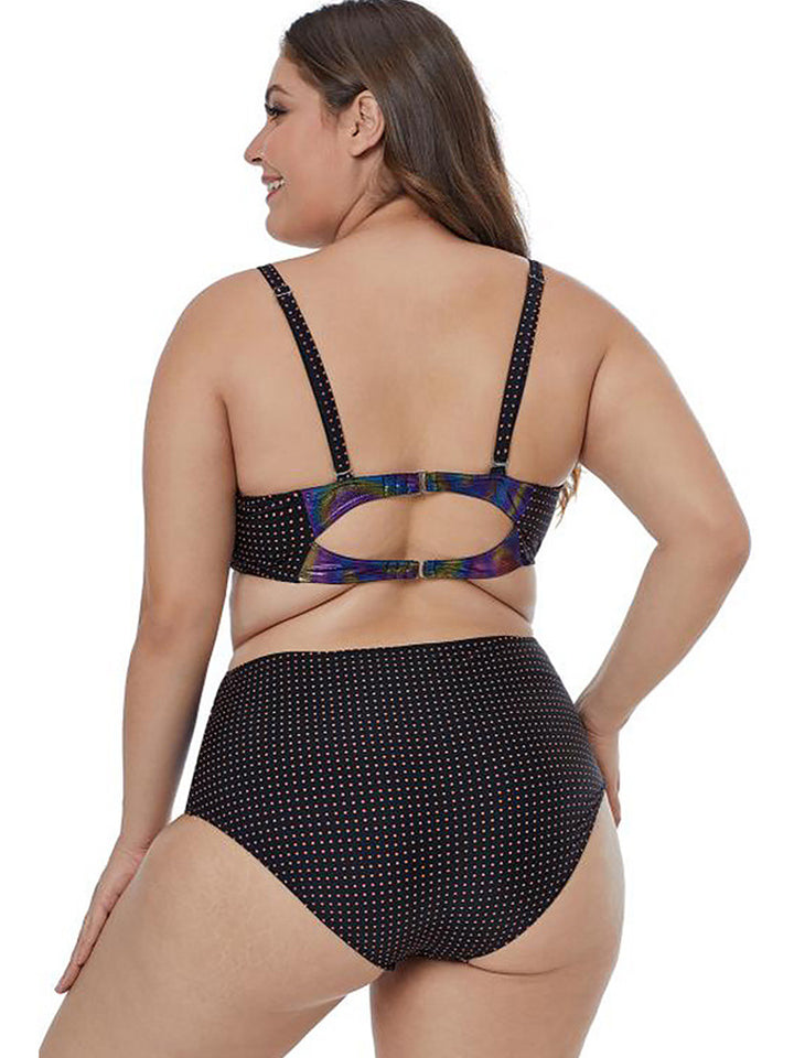 Women's Two Piece Plus Size Polka Dot Bikini
