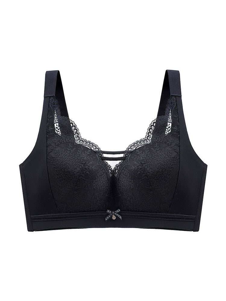 Women's Wire Free Beauty Lace Full Coverage Minimizer Bras